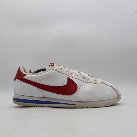 Nike Cortez Forrest Gump Leather White Red Blue Men's 13 Sneakers 819719-103 - Picture 1 of 11